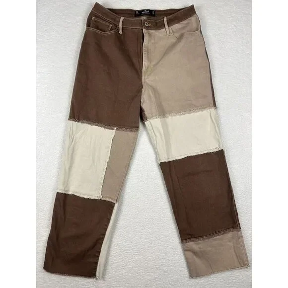 Hollister Jeans Womens Sz 31 Ultra High-Rise Dad Jean Patchwork Vintage‎ 90s Y2K - Picture 10 of 15